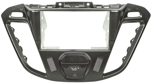 tomzz Audio 2415-119-1 Doppel DIN Radioblende HQ kompatibel mit Ford Transit Custom Transit Tourneo Custom ab 2012 anthrazit mit Warnblinkschalter