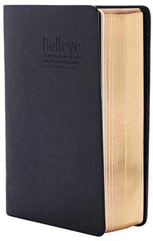 Notizbuch A6 Bequemer Weicher Lederbezug Bibel Tagebuch Super Dicker Kleiner Notizblock 240 Blatt Retro Leeres Skizzenblock mit Goldrand Praktisch Scrapbook Schule Büro Bibel Buch Skizzenbich