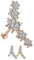 Treuheld® Kristall-Blumen Labret Piercing in 2 Größen [6.] - Rosegold - 1.2mm x 8mm