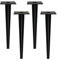 Geesatis 12 Inch Heavy Duty Furniture Legs Set of 4, 1322 lbs Capacity, Metal Legs for Furniture, Round Solid Iron Tapered Legs for Nightstand, Coffee Table, Desk with Mounting Screws, Black