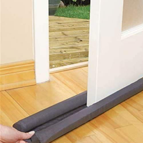 BEAUTYBIGBANG 2021 94cm Boudins de Portes et Isolation Bas de Porte Double Isolant Bas de Porte Anti Froid solant Double Protection Contre Les Courants d'air