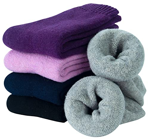 Justay Pucott 5 Pairs Women Socks, Ladies socks, Wool Socks, Warm Socks, Thick Thermal Socks, Women's Socks, Soft Socks for Winter