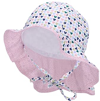 Sterntaler Unisex Kinder Sonnenhut Herzen Kinderhut, Weiß, 49 EU