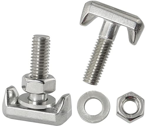 MEETOOT 2 Sets Battery Terminal T-Bolt Kit 304 Stainless Steel Screws M6 Battery Terminal T Bolt Car Battery Cable Extender T Bolt