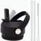 GrliTra Straw Lid for Yeti Rambler Bottle, Fits 18/26/36/64 oz, Flexible Handle, 2 Straws & 1 Brush, BPA Free, Polypropylene, 9.6 inches, Accessory, Water Bottle Lid, 4 Pieces