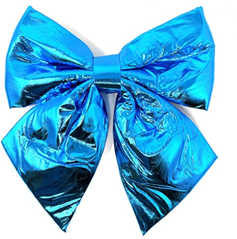 allgala XBW92342 Weihnachts-Deko-Stoffschleifen für Kranz, Girlande, Weihnachtsbaum, Stuhl, Hochzeit, 2 Stück, 25 x 30 cm, Türkis, 2 Stück