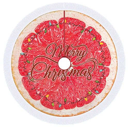 Mahua - Gonna grande per albero di Natale, a quadri, con nappa, in peluche, per lavori artigianali, da appendere, per albero di Natale, decorazione natalizia, 90 cm