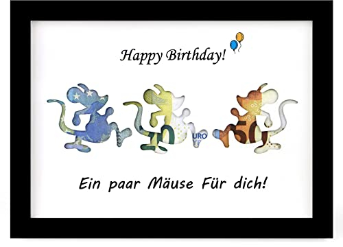 Ukaeno Geldgeschenke Geburtstag, Kreative Geldgeschenk Verpackung, Lustige Geld Geschenk, DIN A5 (Schwarz)