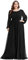 Ever-Pretty Women's Solid A-line Round Neck Empire Waist Long Special Occasion Dress Black 20UK