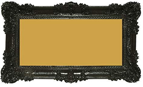 LIGUORO SHOP Großer Rechteckiger Rahmen im Barock-Stil, Vintage, Shabby Chic, für Fotos, Gemälde, Poster, 96 x 56 cm (Schwarz)