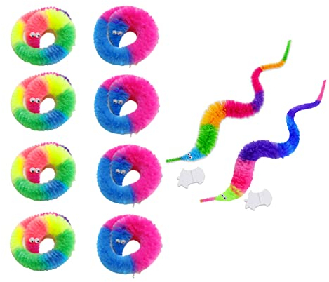 Magic Twisty Worm,dancepandas 8PCS Magischer Wurm Zauberwurm Wurm Spiel Wurm Spielzeug für Geburtstag Mitgebsel Geschenk Kinder Party Karneval Party