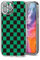 Kidpkaig Phone Case Demon Colorful Compatible with iPhone 7 Plus/8 Plus Tanjirou Aesthetic Black Green Checked Collage Haori Shockproof Side Striped Soft Phone Cover