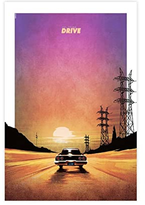 crttrs Drive-Ryan Gosling-Fahrer-Auto-Alternative, minimalistisches HD-Poster, Leinwandposter, Wandkunst, Dekordruck, Bild, Gemälde für Wohnzimmer, Schlafzimmer, Dekoration, ungerahmt, 30 x 45 cm