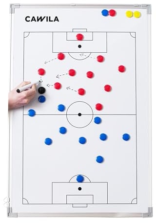 Cawila Taktiktafel Fussball inkl. Magnete, Stift, Wischer und Tasche, Size: 45 x 60cm