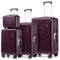 Sea choice Ensemble de Valises Rigides en PC avec Trousse de Maquillage Serrure TSA 8 Roues, Bagages de Voyage 4 pièces (55cm/65cm/75cm)(JUNYAO Purple)