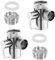 2 Stück 3 Wege Umschaltventil Massives Messing Chrom Poliert 3 Wege Ventil T Adapter Dusche Umschalte Umschaltventil Dusche Umschalter Umstellventil für G1/2 M22 X M24 Wasserhähn Adapter