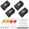 4 pièces Porte Fusible Midi, Porte Fusible Voiture, avec 40A, 50A Mega Fuse, Terminal, Tube Thermorétractable, Inserts à Ressort, Manchons Mega Fuse Holder, pour Voitures, Bateaux, Camions, Véhicules