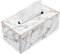 gegeweeret Tissue-Box Halter – Moderner Aufbewahrungsbox mit Marmor-Optik (25x14cm) – Passt für alle Standard-Taschentücher – Elegante Aufbewahrung für Bad/Wohnzimmer