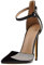 blingqueen Damen High Heels Spitze Stiletto Sandaletten Riemchen Pumps Lack Schwarz 45 EU