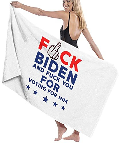 Strandtücher Scheiß Auf Joe Biden Und Auf Dich, Weil Du Gewählt Hast Badetuch Groß Super Sandfest Handtuch Saugfähig Duschtuch Für Sauna Reise Strand 80x130cm