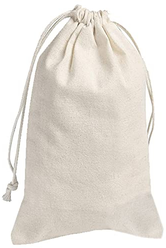 12 Stück Baumwollsäckchen Klein, 15 x 20 cm Stoffbeutel aus Baumwolle, Jutesäckchen mit Kordelzug，stoffsäckchen zum befüllen, Sackleinen Taschen wiederverwendbare zum Geschenktüten für Party