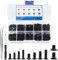 500 Pcs M2 M2.5 M3 Countersunk Machine Screws, Flat head Phillips Bolts Assortment Kit, Pozi Cross Head Countersunk Screws for Computer Laptop PC Repair, Black