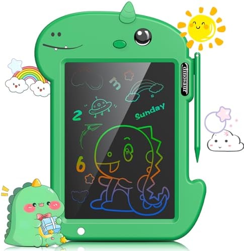 LCD Schreibtafel für Kinder 3-8 Jahre, 8,8 Zoll Dinosaurier Zeichenbrett, Spielzeug & Geburtstagsgeschenk für Jungen und Mädchen (Grün)