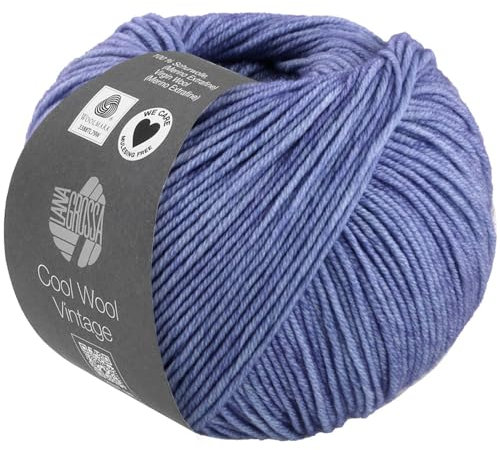 LANA GROSSA Cool Wool Vintage | Merinoklassiker mit Ton-in-Ton Farbeffekt | Handstrickgarn aus 100% Schurwolle (Merino extrafein) | 50g Wolle zum Stricken & Häkeln | 160m Garn FB 7378