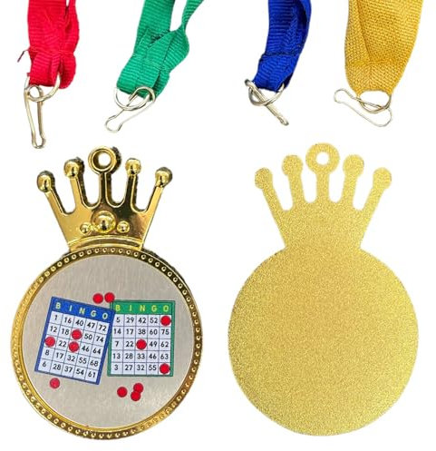 eberin · Medaille Bingo König & Friends – Ideal für Turniere, Spieleabende, Vereinsfeiern, Veranstaltungen · personalisierbar mit Wunschtext (Medaille Bingo König)