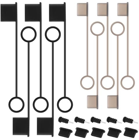 20 PCS 4 Types USB C Anti Dust Plugs, Type C Dust Plugs USB C Cable Cover Silicone USB C Dust Plugs Caps Type-C Charging Port Protector Waterproof Dust Plugs Cover for USB A Micro USB Type C Ports