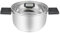 RESTO Pentola in acciaio inox 18/10 Ø 18 x 10 cm – Pentola con manici pieghevoli – induzione – Pentola con coperchio in vetro resistente al calore e scala di misurazione in confezione regalo 2,5 l