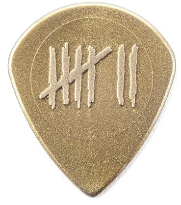Jim Dunlop Mick Thomas Custom Jazz III XL Plektrum, 6 Stück, Gold, Nylon, 0.6mm, Gitarren-Pick