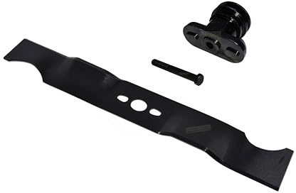 perfektGarten Lame de 53 cm + support de lame + vis compatible avec les tondeuses Scheppach avec entraînement