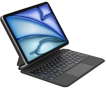 Belkin Pro Keyboard Case w/Magnetic Stand, Backlit Bluetooth Keyboard, Multi-Gesture Controls, Magnetic Apple Pencil Storage Compatibility, & Multimedia Keys for iPad Air 10.9 & iPad Pro 11 - Black