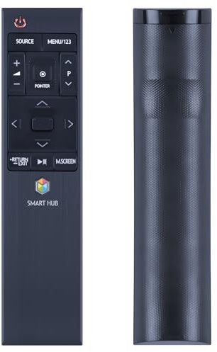 TCNOUMT Mando a distancia por voz BN59-01220D para Samsung Smart HUB TV 01220G 01220B UN55JS8500 UN50JU7500F (soporte de voz, no requiere USB)