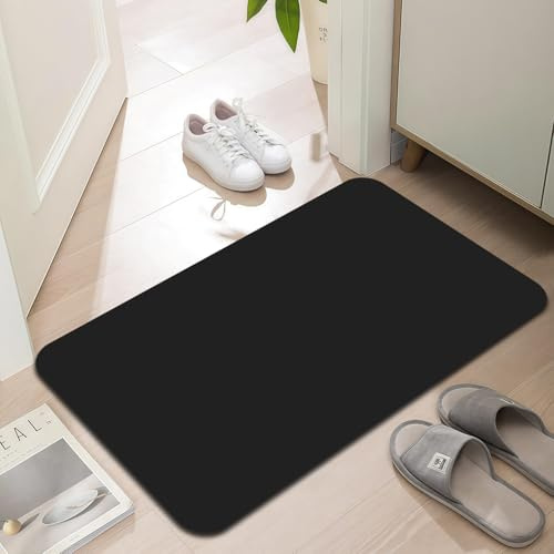LYGLIGH Ultra-Thin Interior Entrance Mat, 0.6 cm Interior Entry Mat, Non-Slip Rubber Backed Entry Mat, Absorbent and Washable Floor Mat for Bathroom