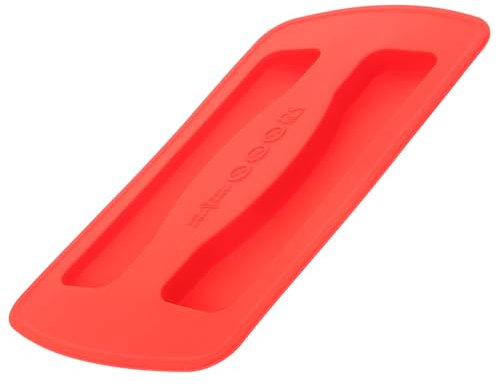 Gatuida Toaster Cover Bread Maker Cover Silicone Dustproof Protective Lid Red Curved Design Household for Standard 2-Slice Toaster