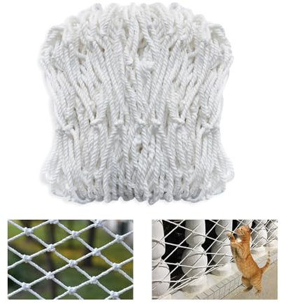 GIDWRIY Sicherheitsnetz Balkon Kinder 1.5 X 3 M,Schutznetz Hochbett Seilnetz Rausfallschutz,Absperrnetz Treppe Outdoor,Absturzsicherung Netz,Safety Net,Fensternetz Katzen Fangnetz Balkon Katzengitter