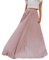 Maxirock Damen Lang, Plisseerock Damen Langer Rock Elegant Sommerrock Leicht und Luftig Röcke Sommer Einfarbig Maxi Skirt Elastischer Hohe Taille Faltenrock Große Saum Bodenlang Locker Freizeitrock