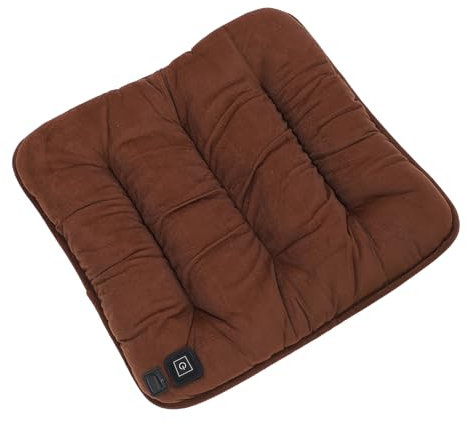 ANGGREK Material de Grafeno Cojín de Asiento Calentado, 3 Niveles Calefacción Rápida 30 ℃ a 65 ° C, Puerto USB, Configuración Temperatura Personalizable, Seguro para Viajes Sala Estar, Lavable