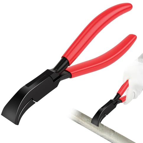 AROMUJOY Falzzange 45°, Abkantzange Blechzange Breit 22 mm, Blechbiegezange Kohlenstoffstahl mit Rutschfestem Griff, Dachdecker Werkzeug Zum Biegen Und GläTten Von Blechen, Rot