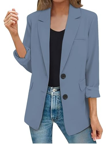 Cocila Veste DéContractéE pour Femmes Poches Manches Longues Bouton Ouvert sur Le Devant De Travail à Manteau Marron Bomber Blouson Printemps ÉTé Brune Bomber Courte Blanche en Cuir