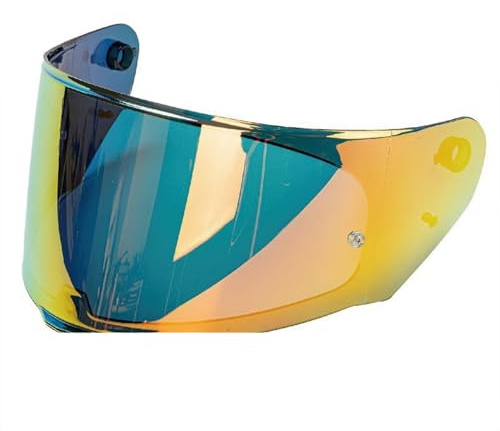 XJQHK Visiera Casco Moto per LS2 FF320 / FF328 / FF353 / FF800, UV Antiappannamento Sostituzione della Visiera della Lente del Casco del Parabrezza del Motociclo,Normal-I Revo Red