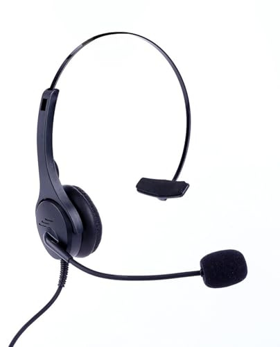 XAGMODSHN RJ9 Kabelgebundene Kopfhörer mit Mikrofon für PC Laptop Kopfhörer Noise Cancelling für Call Center für Festnetztelefon