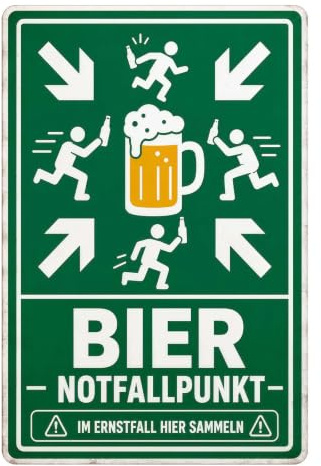 Bierblechschild, Bier Geschenke für Männer, Bar Deko 20 × 30 cm | Lustiges Blechschild für Lecker Bierchen Club, Hausbar, Bar Deko und Bierliebhaber, Party Zubehör 20 × 30 cm