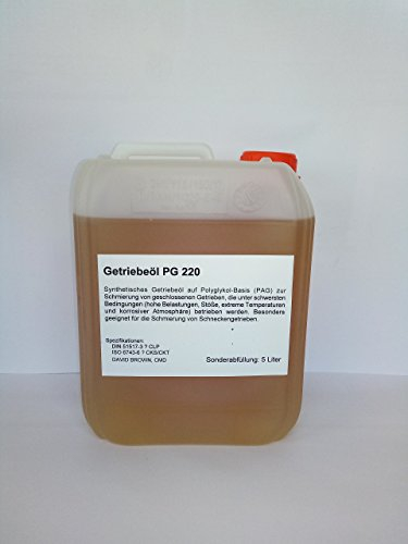 East Germany OIL Industriegetriebeöl, PG 220 Kanister, 5 Liter Inhalt, 5 kg, für industrielle Getriebe, Korrosion verhindern