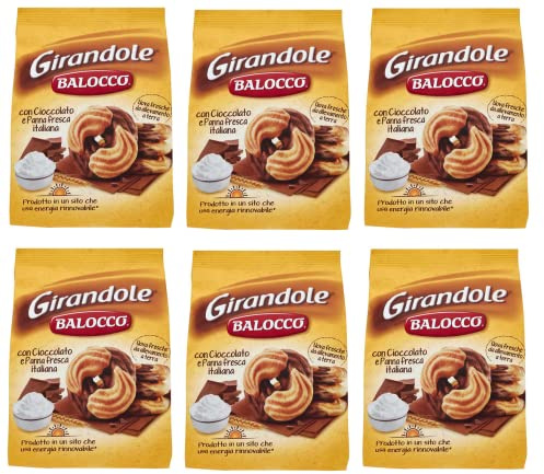 6x Balocco Girandole kekse mit Schokolade und Sahne 350g biscuits cookies