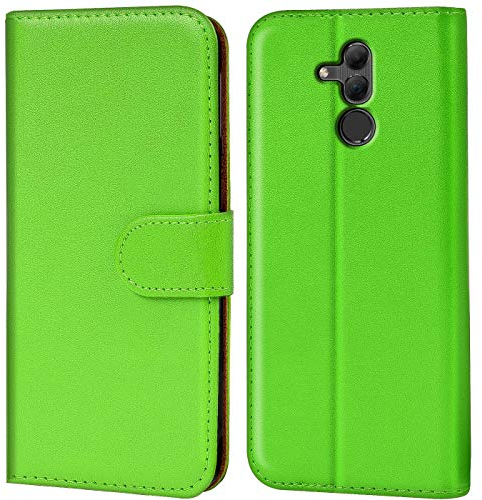 Verco Mate 20 Lite Hülle, Handyhülle für Huawei Mate 20 Lite Tasche PU Leder Flip Case Brieftasche - Grün