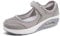 Damen Outdoor Fitnessschuhe Atmungsaktive Mesh Schuhe Sport Slipper mit Klettverschluss Sportschuhe Sneaker Turnschuhe Laufschuhe Pumps 03grau 42 EU