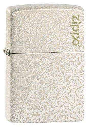 Accendino Zippo® Classic Mercury Glass 49181ZL, Accendino Antivento Ricaricabile Zippo, Realizzato in Metallo con Caratteristico click Zippo, Color Argento e Bianco, Made in USA, Ottima Idea Regalo